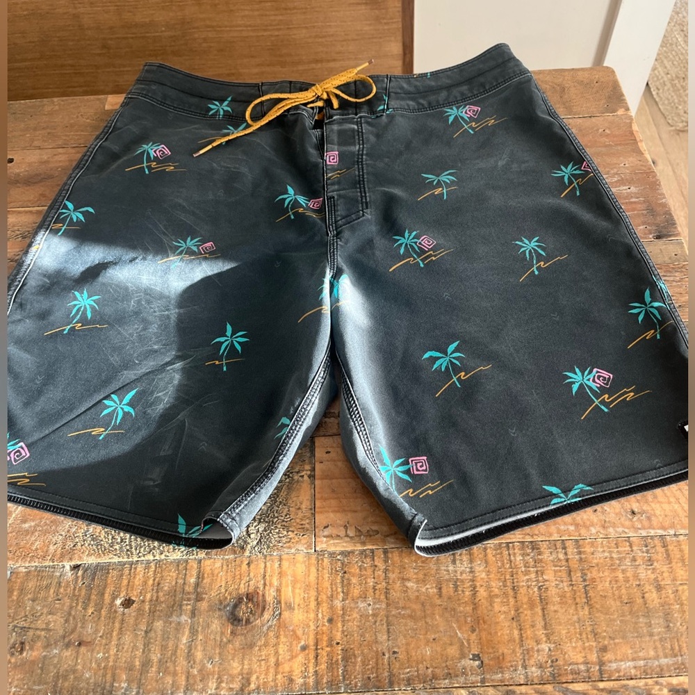 Billabong Black Tropical Print Swim Shorts